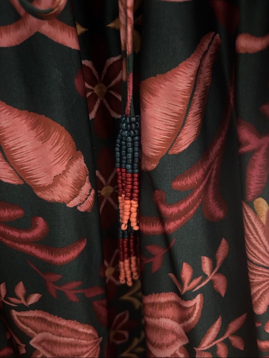 NWT FARM Rio Teal and Pink Floral Midi Dress - Picture 5 of 10